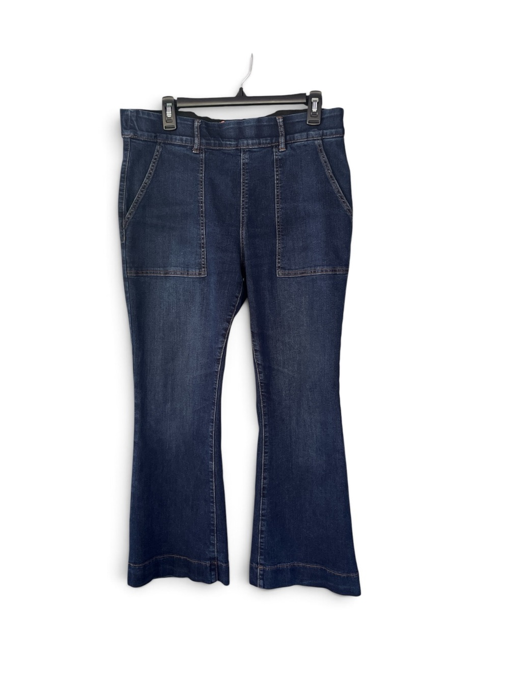 Women’s Indigo Poppy Denim Cropped Jeans with Front Patch Pockets